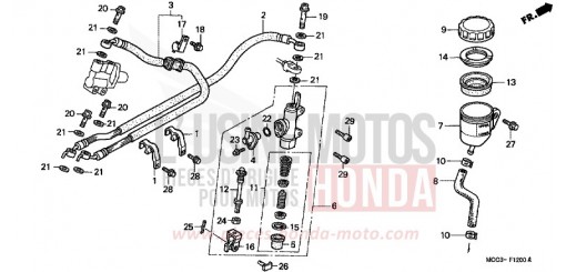 RR. BRAKE MASTER CYLINDER CB1100SFY de 2000